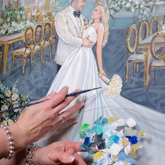 Entertainment: Live Wedding Painter Toronto | Olga Pankova Portrait Artist 11