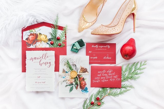 A Marriage in a Pear Tree: A Beautiful Holiday Style Shoot