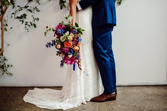 Nicole and Luke's Colourful Wedding at the Distillery's Airship 37