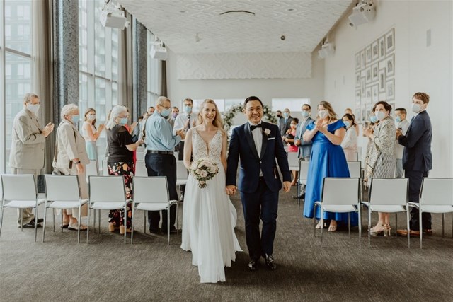 Jimmy and Cara's City Chic Wedding at Malaparte