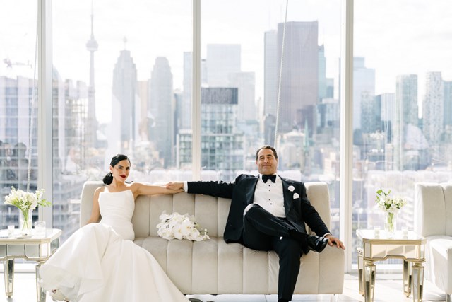 Nicole and Tony's Luxurious Modern Wedding at The Globe and Mail Centre