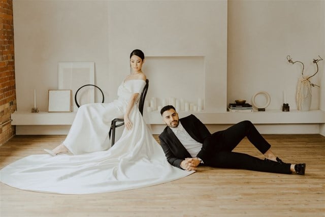 Mo and Daniela's Romantic Winter Wedding at The Globe and Mail