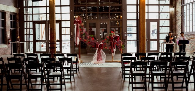 A Romantic Industrial Pop-Up Chapel Wedding at Steam Whistle Brewery