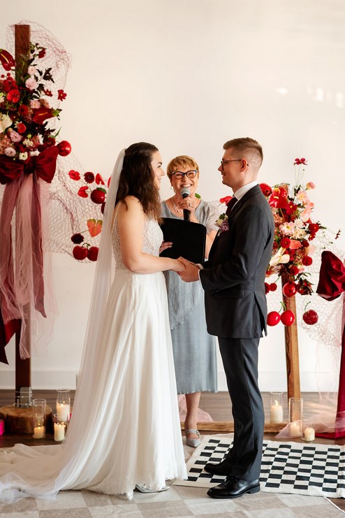 A Cherry-tastic Pop-Up Chapel Co. Wed Wedding at The Henley Room