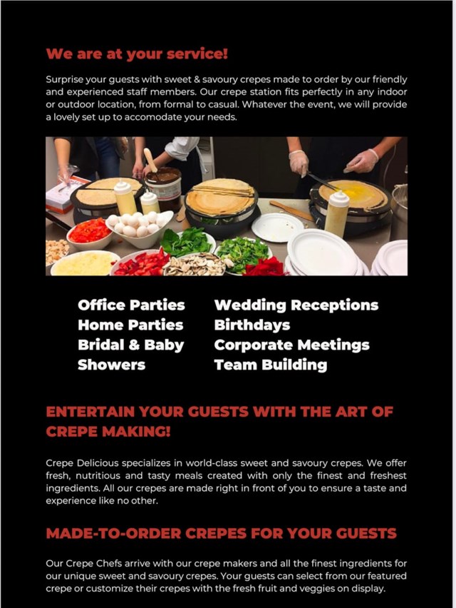 Corporate Caterers: Crepe Delicious 17