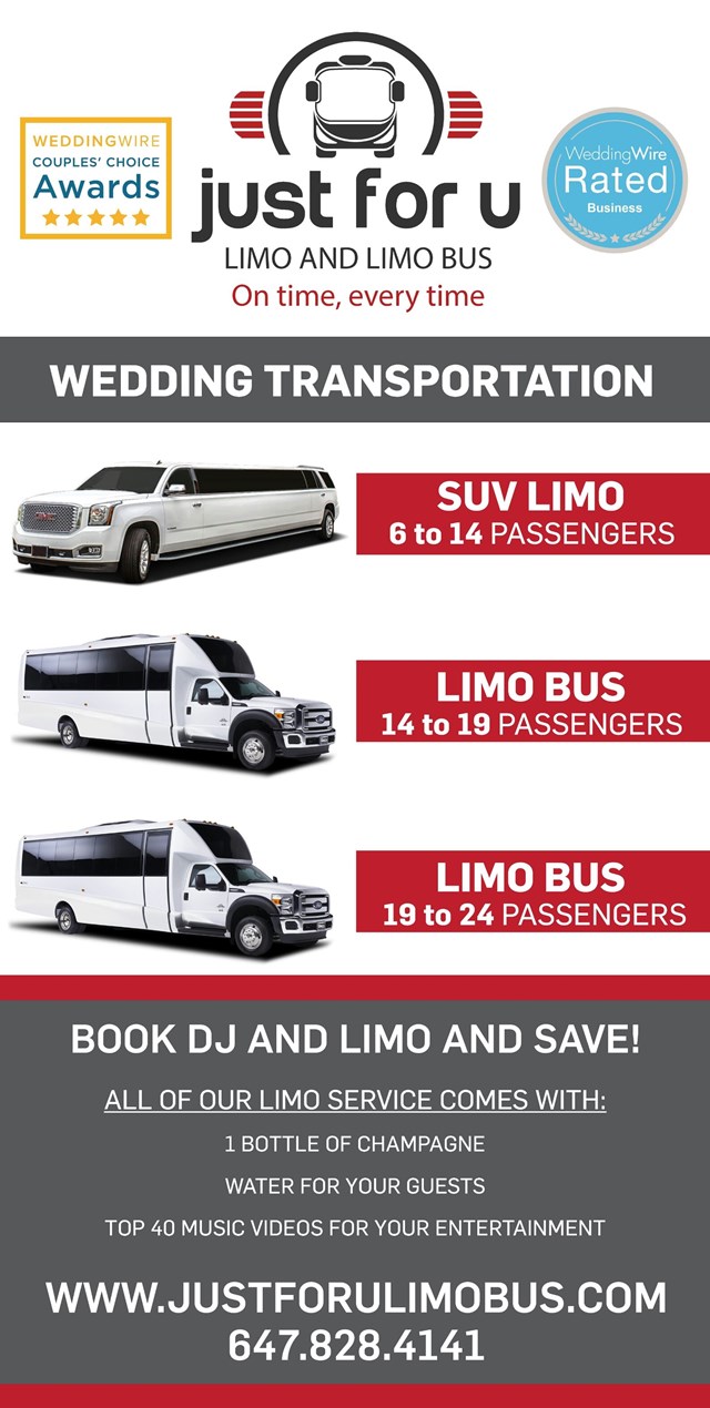 Limousines: Just For U Limo Bus 14